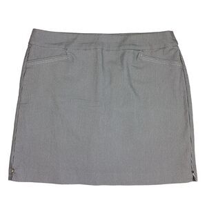 Croft & Barrow Skort Mini Skirt with Shorts Plus Women's 14 Blue White Stripe